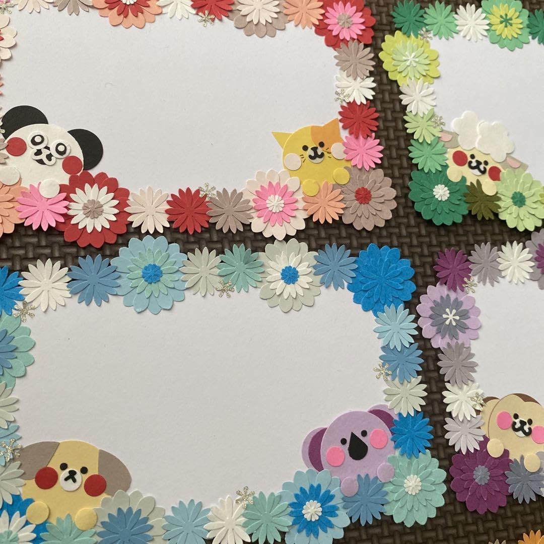 ペーパークラフト メッセージカード アルバム 保育 動物 アニマル パンチ ペーパークラフト メッセージカード アルバム 幼稚園 保育 動物